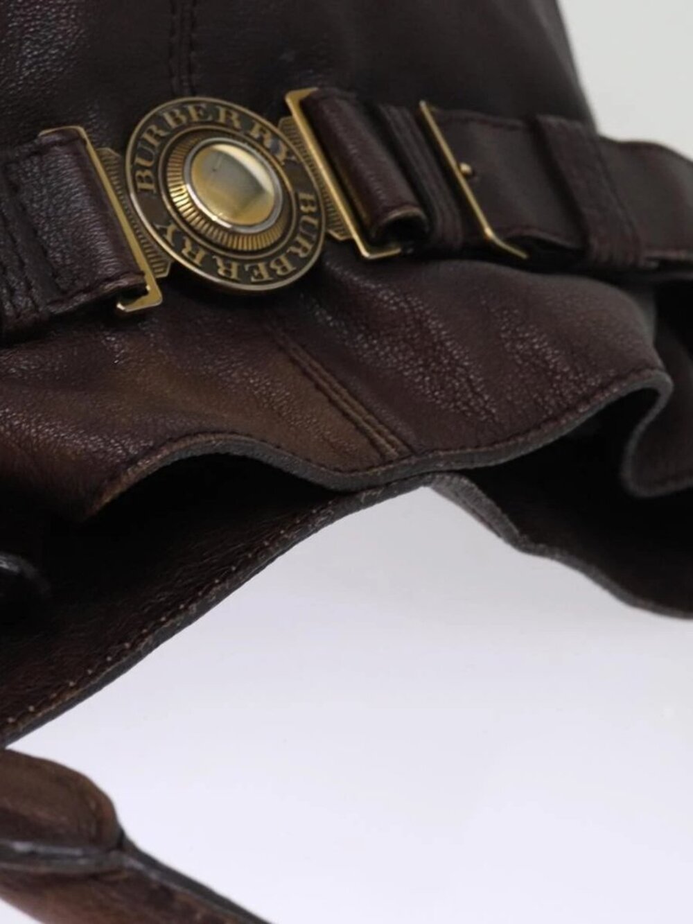 BURBERRY Shoulder Bag Leather Brown Auth bs15061 - Picture 7 of 16